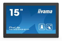 iiyama 15" TW1523AS-B1P: IPS, FullHD, capacitive, 10P, 450cd/m2, mini HDMI, WiFi, Android 8.1