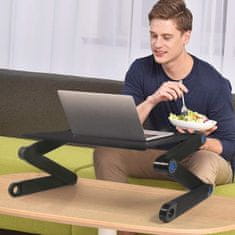Shopdbest Nastavitelný stojan na notebook: pohodlný pro sezení i ležení snižuje bolesti krku a ramen - vzduchové otvory zabraňují přehřátí - použitelný také jako skládací stůl